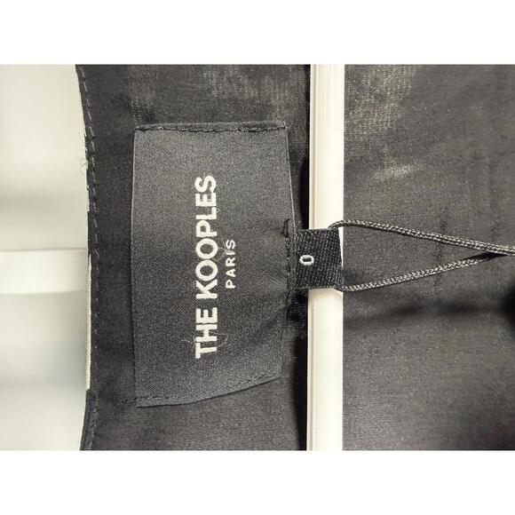 The Kooples Orchid Scarf Black Floral Wrap Dress Size 0 (US XS) NWT - Picture 6 of 7